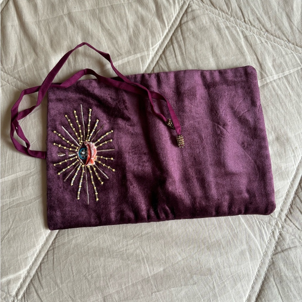 World Market Multifunctional Velvet Purple Case NWT - Picture 3 of 7